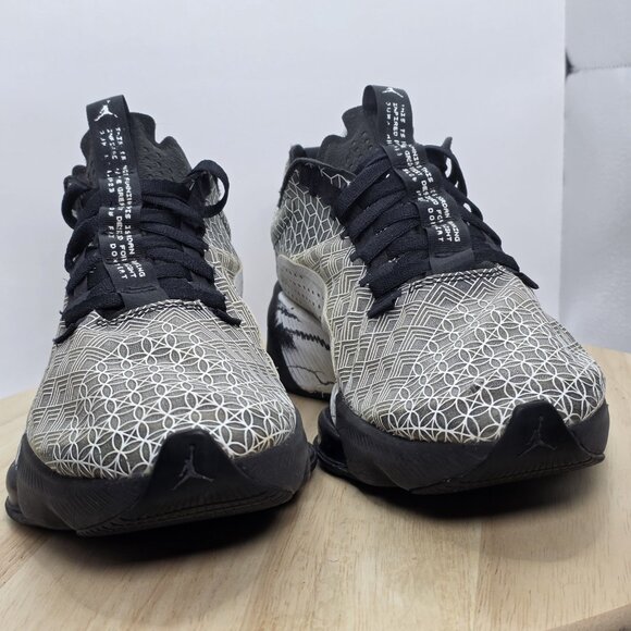 Mens Size 9 - Jordan Air Zoom Renegade Black White Sneakers Shoes Nike - Picture 2 of 11